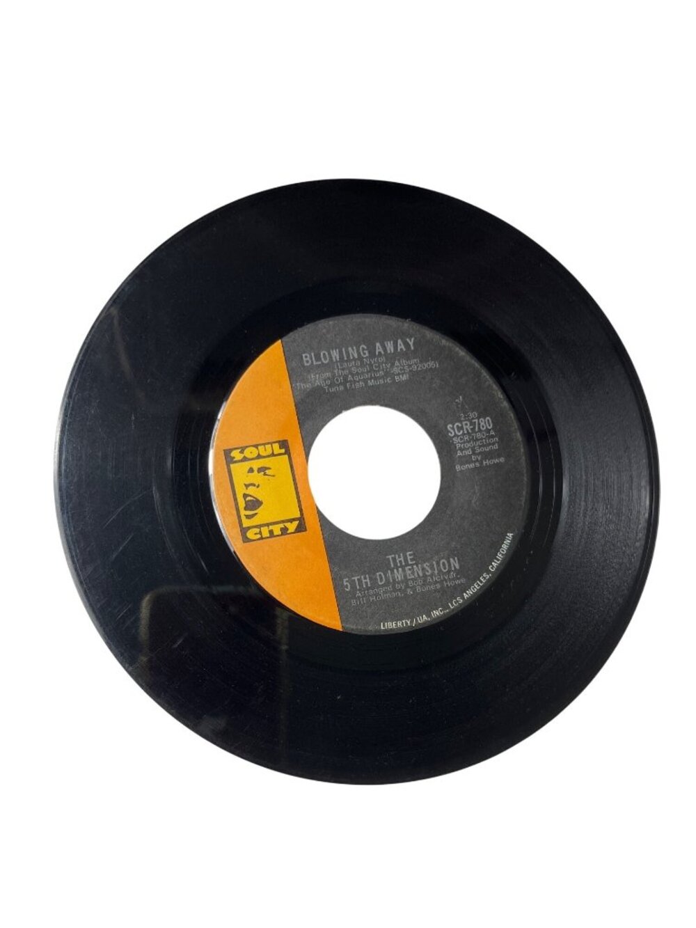 The 5th Dimension "Skinny Man" & "Blowing Away" 45 RPM Vinyl Record Soul City